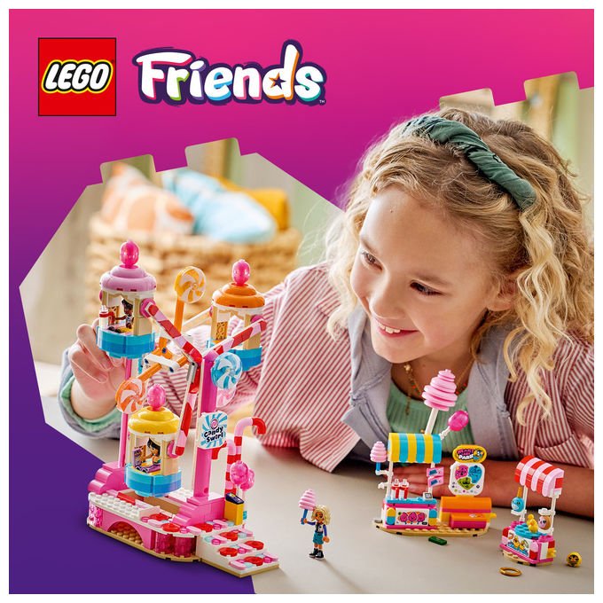 Lego 42700 Friends Ruota Panoramica Dolci e Cupcake Set da costruzione 602 pezzi 3 Mini Bamboline 7 anni colore Multicolore