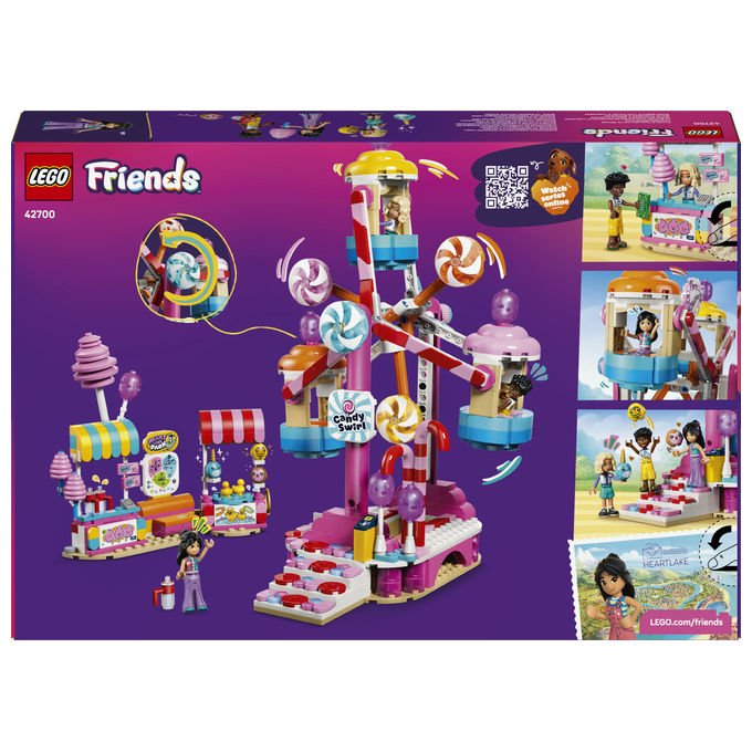 Lego 42700 Friends Ruota Panoramica Dolci e Cupcake Set da costruzione 602 pezzi 3 Mini Bamboline 7 anni colore Multicolore