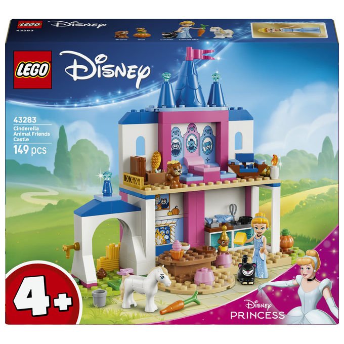 Lego 43283 Disney Princess Set da Costruzione Castello degli Amici Animali di Cenerentola 149 pezzi 4+