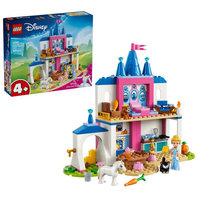 Lego 43283 Disney Princess Set da Costruzione Castello degli Amici Animali di Cenerentola 149 pezzi 4+