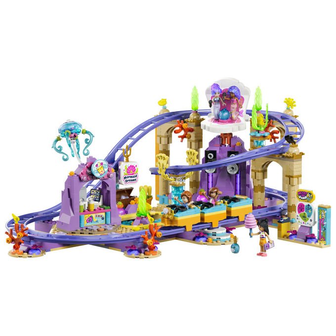 Lego 42703 Friends Set da Costruzione Montagne Russe della Sirenetta 864 Pezzi 5 Mini Bamboline 8+ colore Multicolore