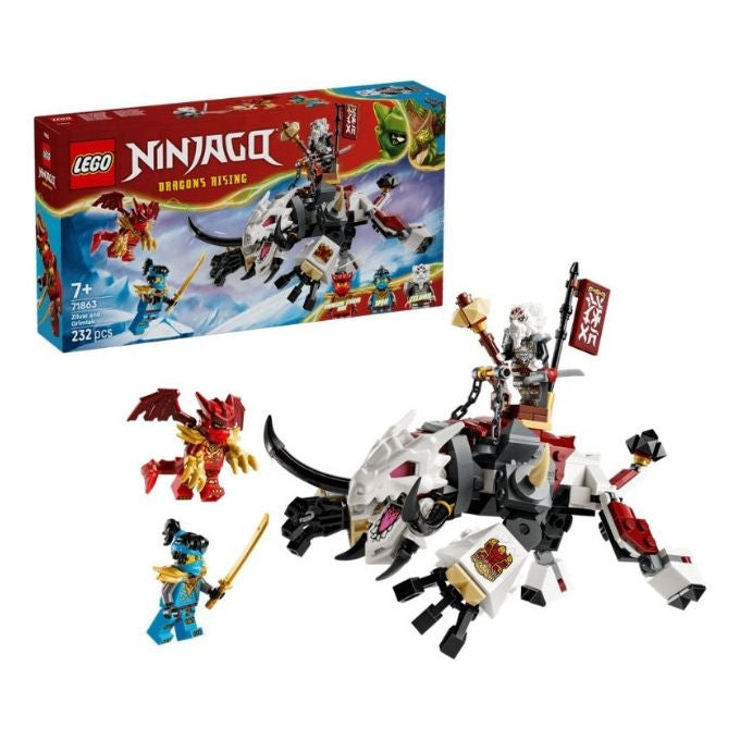 Lego 71863 NINJAGO Zilvar e Grimtak la Bestia Drago Set da costruzione 232 pezzi 3 Minifigure per bambini da 7 anni