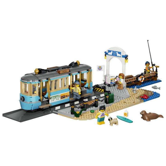 Lego 60506 City Tram Classico della Spiaggia Set da Costruzione 693 Pezzi 5 Minifigure per Bambini 7+