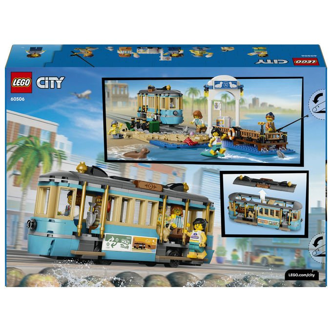 Lego 60506 City Tram Classico della Spiaggia Set da Costruzione 693 Pezzi 5 Minifigure per Bambini 7+