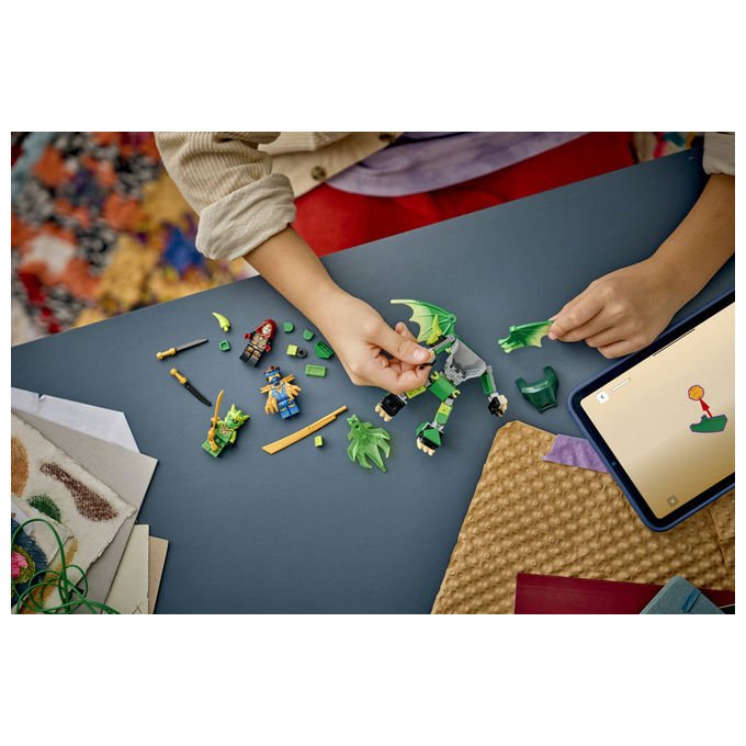 Lego 71862 NINJAGO Dragons Rising Set da Costruzione Mech Drago di Lloyd con 3 Minifigure 81 pezzi eta' 6+