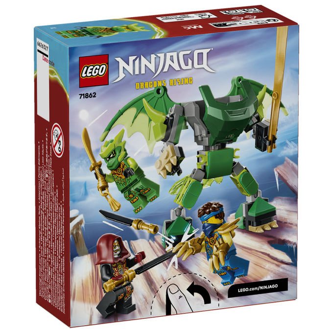 Lego 71862 NINJAGO Dragons Rising Set da Costruzione Mech Drago di Lloyd con 3 Minifigure 81 pezzi eta' 6+