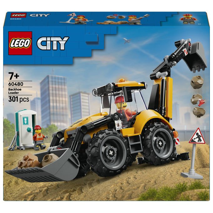 Lego 60480 City Scavatrice da Cantiere Set da Costruzione 301 pezzi 2 Minifigure 7+ colore Multicolore