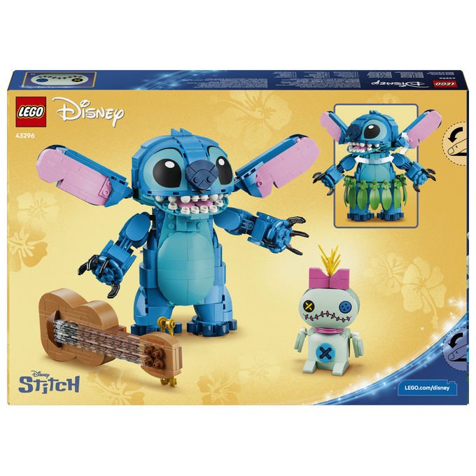 Lego 43296 Disney Stitch e Scrump Set da Costruzione 713 Pezzi 2 Action Figure con Accessori per Bambini 9+ colore Multicolore