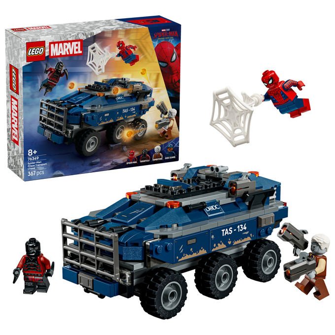 Lego 76349 Marvel Spider-Man Set da Costruzione Inseguimento Trasportatore Detenuti 367 Pezzi 4 Minifigure 8+ Anni colore Multicolore