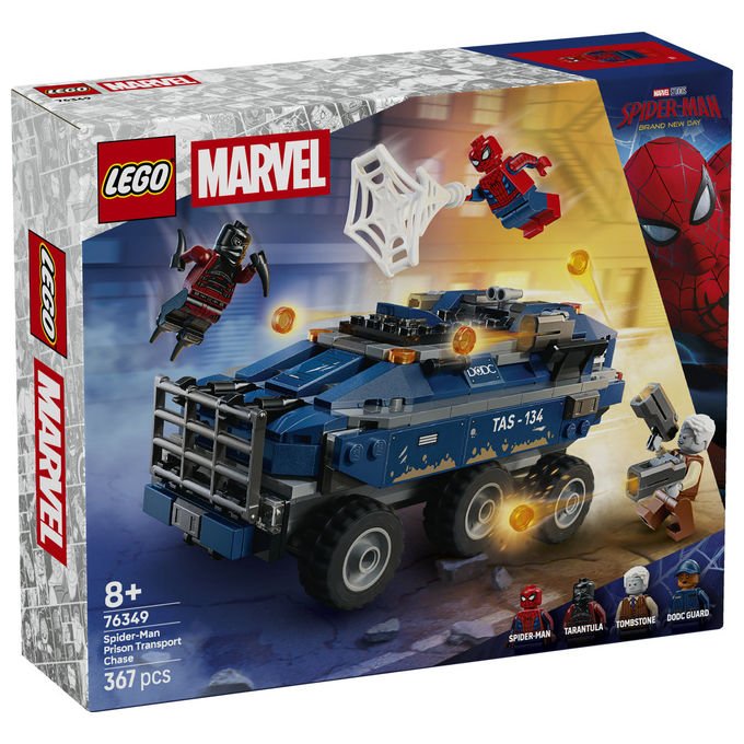 Lego 76349 Marvel Spider-Man Set da Costruzione Inseguimento Trasportatore Detenuti 367 Pezzi 4 Minifigure 8+ Anni colore Multicolore