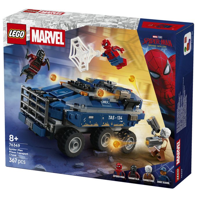 Lego 76349 Marvel Spider-Man Set da Costruzione Inseguimento Trasportatore Detenuti 367 Pezzi 4 Minifigure 8+ Anni colore Multicolore