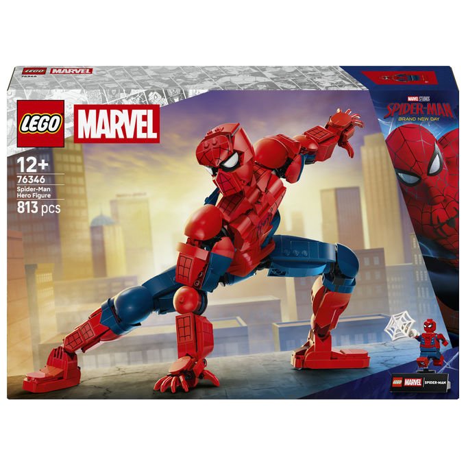 Lego 76346 Marvel Personaggio di Spider-Man Set da Costruzione 813 pezzi 36 cm 24 articolazioni con Minifigure