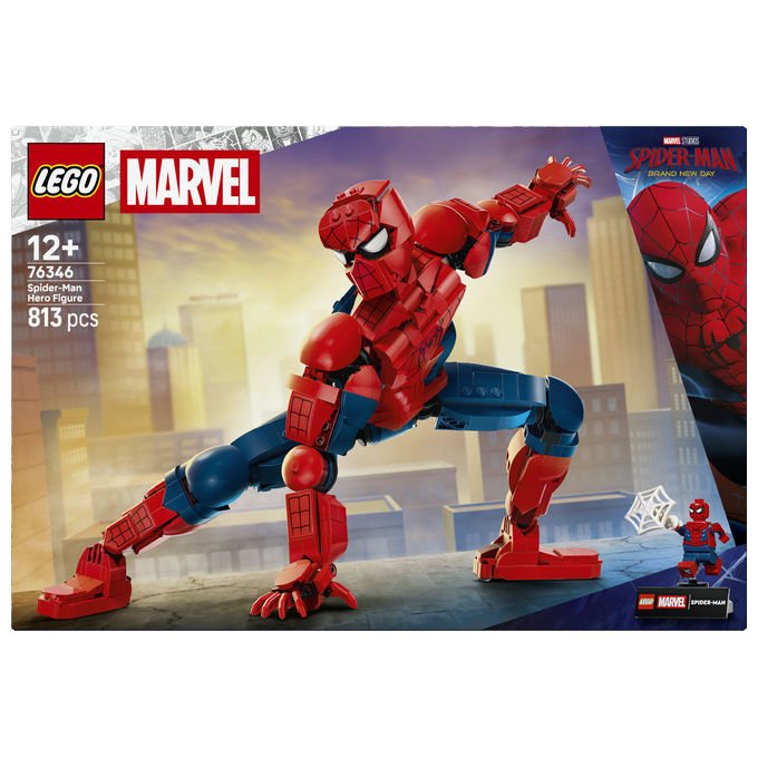 Lego 76346 Marvel Personaggio di Spider-Man Set da Costruzione 813 pezzi 36 cm 24 articolazioni con Minifigure