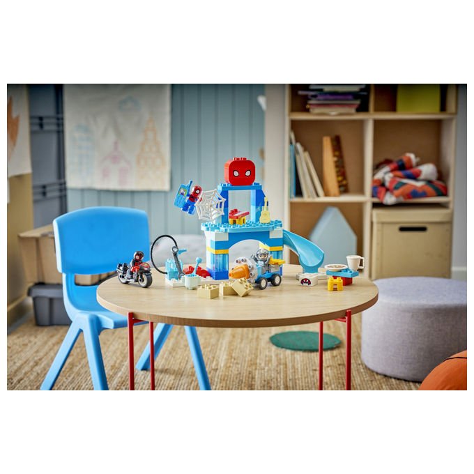 Lego 10464 DUPLO Marvel Webquarters del Team Spidey Set da Costruzione 65 pezzi 3 Personaggi con Moto per Bambini da 2 anni