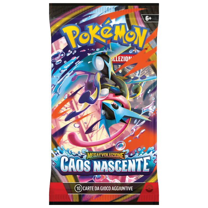 The Pokémon Company Caos Nascente CRI Bustina Booster Pack 10 Carte Megaevoluzione Pokémon TCG Italiano