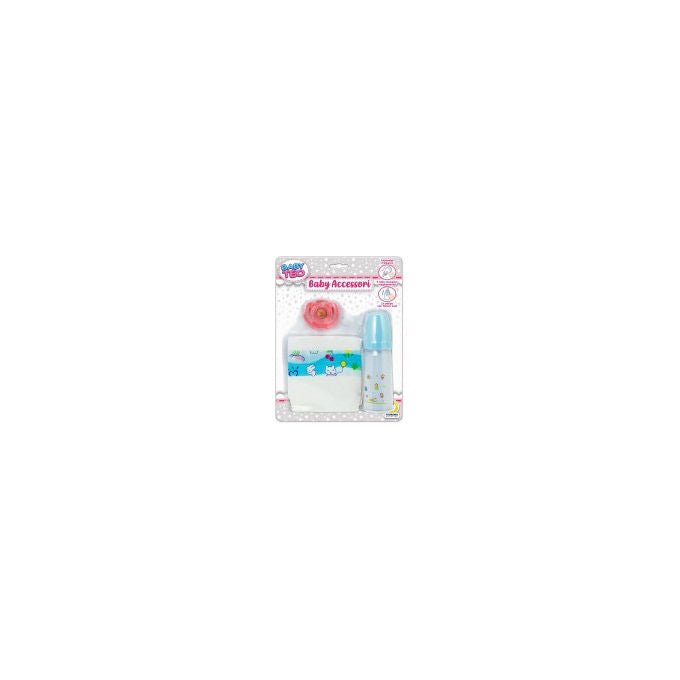 Teorema 80237 Baby Teo Set Accessori Bambola Biberon Ciuccio e Panno