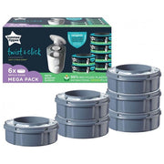Tommee Tippee TTP057.0017 Twist and Click Sangenic Ricarica Smaltimento Pannolini 6 Pezzi Antibatterica GREENFILM