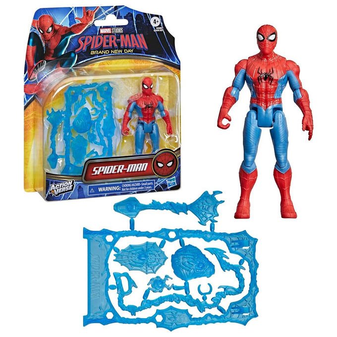 Hasbro G24445L0 Spider-Man Brand New Day ActionVerse Figura di azione 11.4 cm 9 punti articolazione con accessori