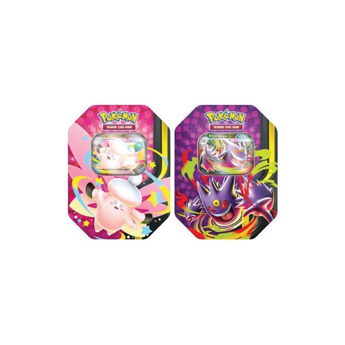The Pokemon Company Tin da Collezione Mega Chiarodiluna 2026 GCC Mega Gengar-ex o Mega Clefable-ex Chaos Rising 4 buste carta promozionale olografica