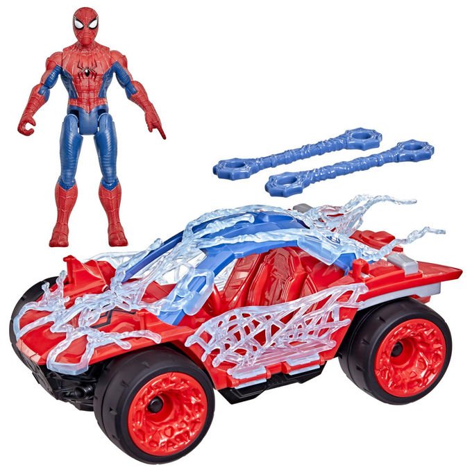 Spider-Man G3439 Brand New Day Carro Armato 2 in 1 con Action Figure ActionVerse 11,4 cm Lanciamissili