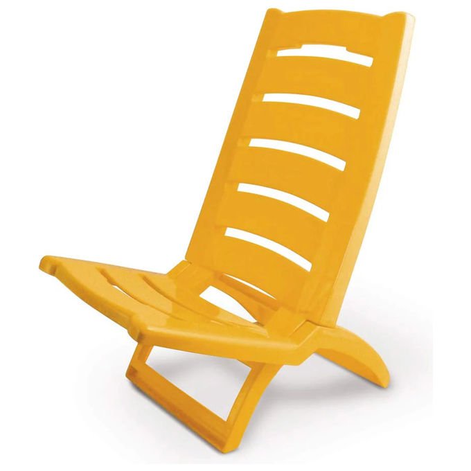 Adriatic 289GS Spiaggina Pieghevole in Resina Portata 100 Kg colore Giallo Senape