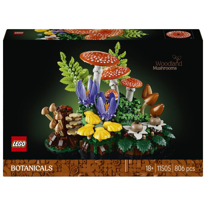 Lego 11505 Botanicals Funghi del Bosco Set da Costruzione per Adulti 806 pezzi Multicolore