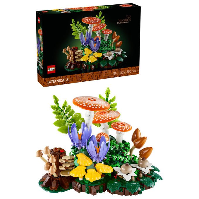 Lego 11505 Botanicals Funghi del Bosco Set da Costruzione per Adulti 806 pezzi Multicolore