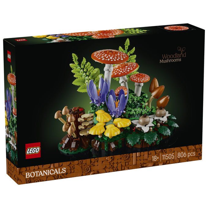Lego 11505 Botanicals Funghi del Bosco Set da Costruzione per Adulti 806 pezzi Multicolore