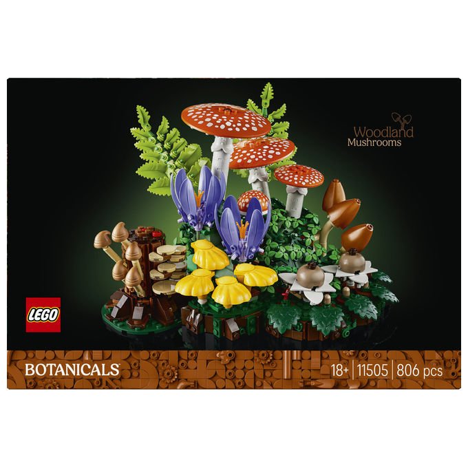 Lego 11505 Botanicals Funghi del Bosco Set da Costruzione per Adulti 806 pezzi Multicolore