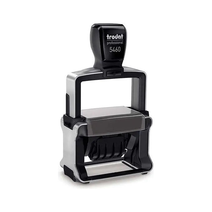 Trodat 5460 Professional 4.0 Timbro Datario Autoinchiostrante 6 Righe 56x33 mm 12 Anni Struttura Acciaio Senza Cartuccia