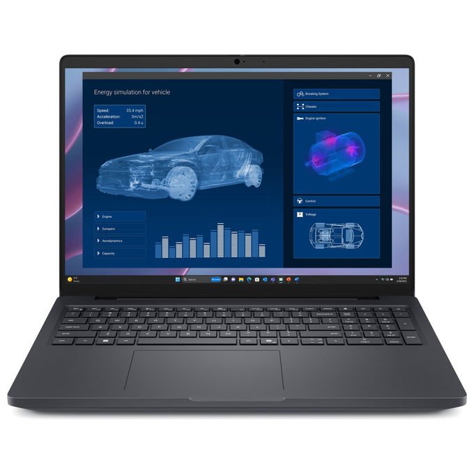 Dell MC16255 Pro Max 16 Workstation Mobile AMD Ryzen AI 7 PRO 350 32 GB SSD 512 GB NVIDIA RTX PRO 500 Blackwell 16'' Wi-Fi 7 Windows 11 Pro colore Nero