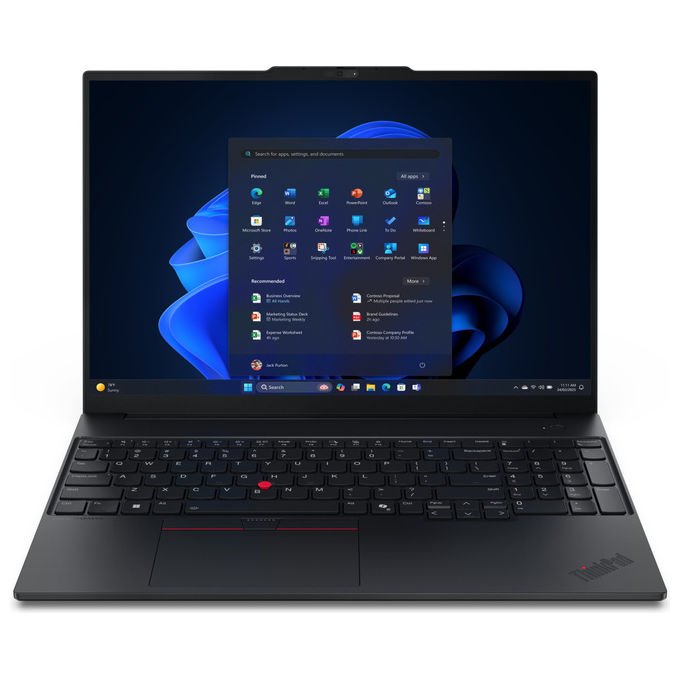 Lenovo 22AY001VIX ThinkPad E16 Gen 3 Notebook 16'' Intel Core Ultra 5 226V 16 GB RAM 512 GB SSD Wi-Fi 6E Windows 11 Pro colore Nero