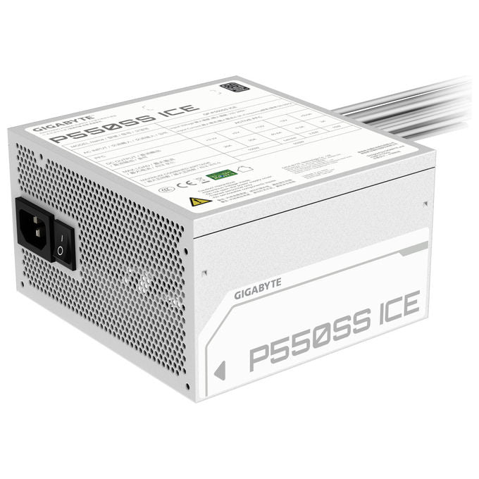 Gigabyte GP-P550SS ICE EU Alimentatore ATX 550W 80 PLUS Silver PCIe 5.0 ATX 3.1 Ventola 120 mm Non modulare colore Bianco