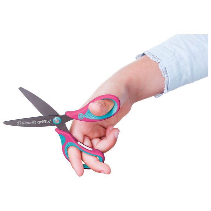 Pelikan 605397 Griffix Forbici Scolastiche Ergonomiche Punta Tonda 140mm Espositore 12 pz colore Assortito