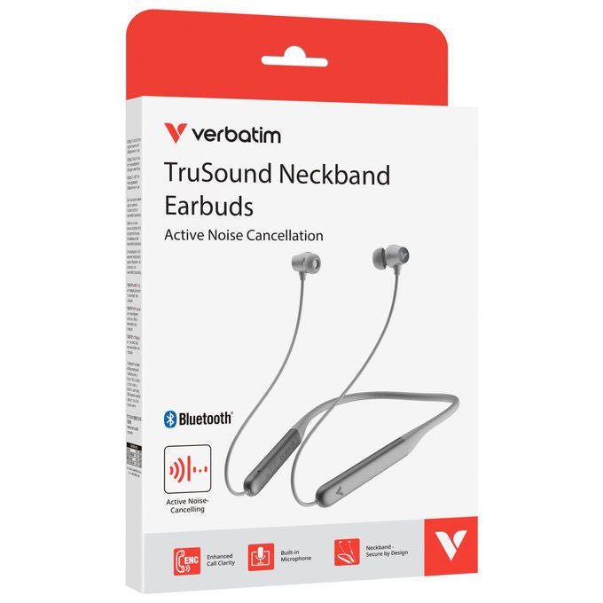 Verbatim 30206 TruSound ANC Auricolari Wireless Passanuca Bluetooth 5.4 28h colore Grigio