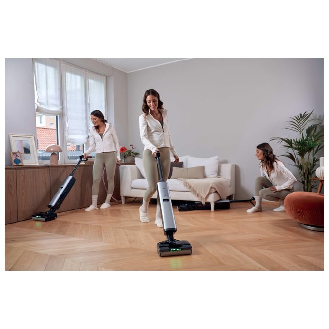 Hoover HW600 011 HW6 Ultra Clean Aspirapolvere lavapavimenti senza fili Secco e Bagnato 20000 Pa autonomia 50 min 400 m² 78 dB colore Nero