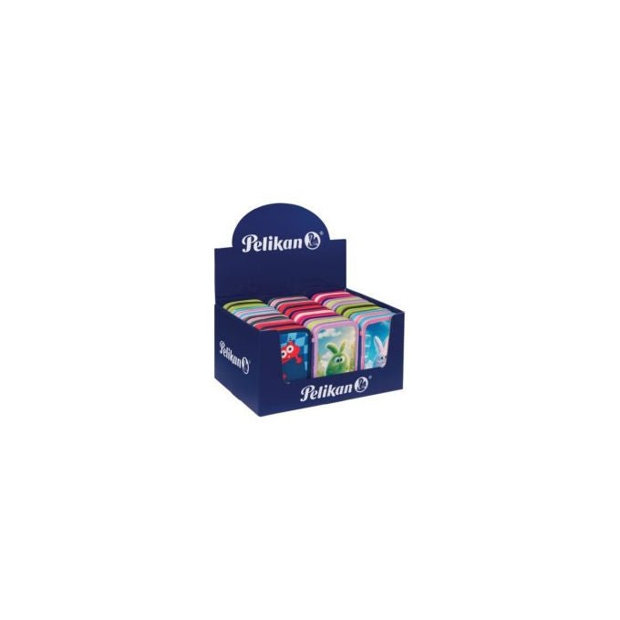 Pelikan ESP12 Mascotte Astuccio 3 Zip con 18 Matite Colorate e 18 Pennarelli Espositore 12 pezzi colore Assortiti