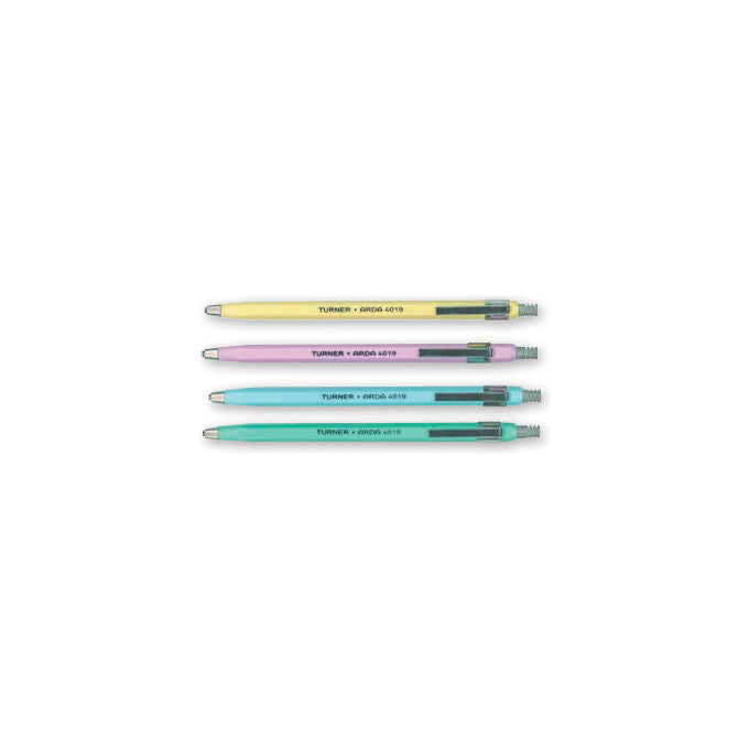 Arda 4019PBAR Turner Portamine 2 mm gradazione B fusto esagonale affilamine integrato confezione 20 pz colore Multicolore