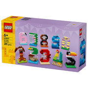 Lego 40807 Iconic Set Costruzioni Numeri del Compleanno 281 Pezzi 10 Animali da 6 anni