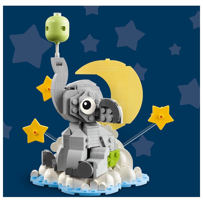 Lego 40814 Iconic Set da Costruzione Baby Elefantino tra le Stelle 402 pezzi Regalo Neogenitori colore Multicolore