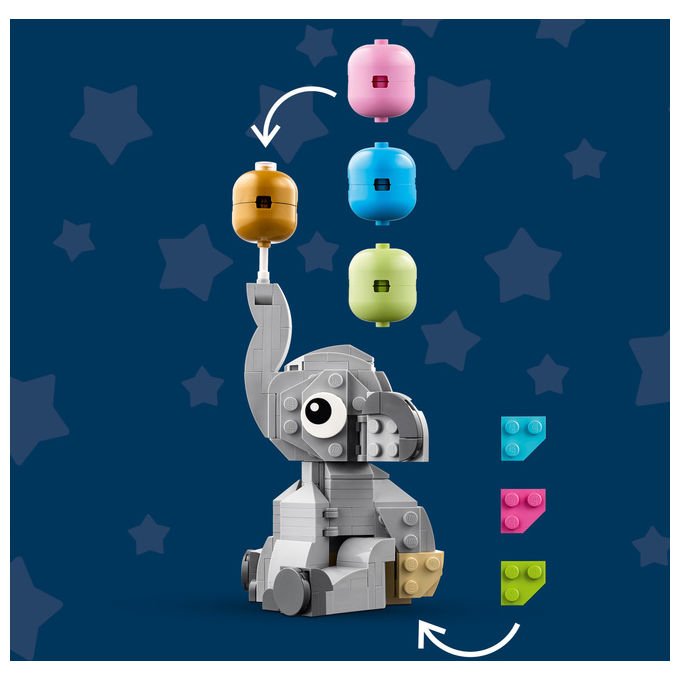 Lego 40814 Iconic Set da Costruzione Baby Elefantino tra le Stelle 402 pezzi Regalo Neogenitori colore Multicolore