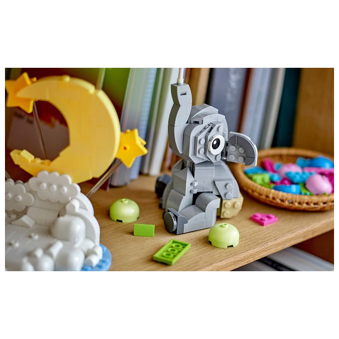 Lego 40814 Iconic Set da Costruzione Baby Elefantino tra le Stelle 402 pezzi Regalo Neogenitori colore Multicolore