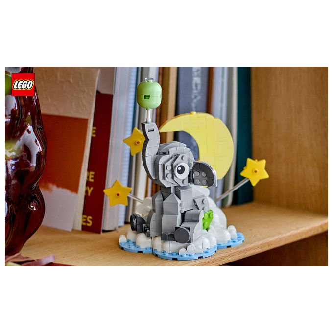 Lego 40814 Iconic Set da Costruzione Baby Elefantino tra le Stelle 402 pezzi Regalo Neogenitori colore Multicolore
