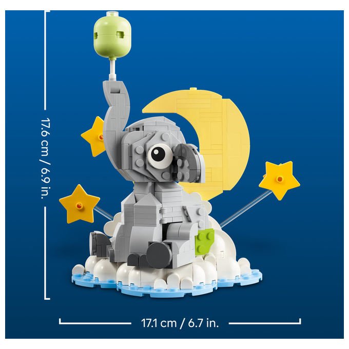 Lego 40814 Iconic Set da Costruzione Baby Elefantino tra le Stelle 402 pezzi Regalo Neogenitori colore Multicolore