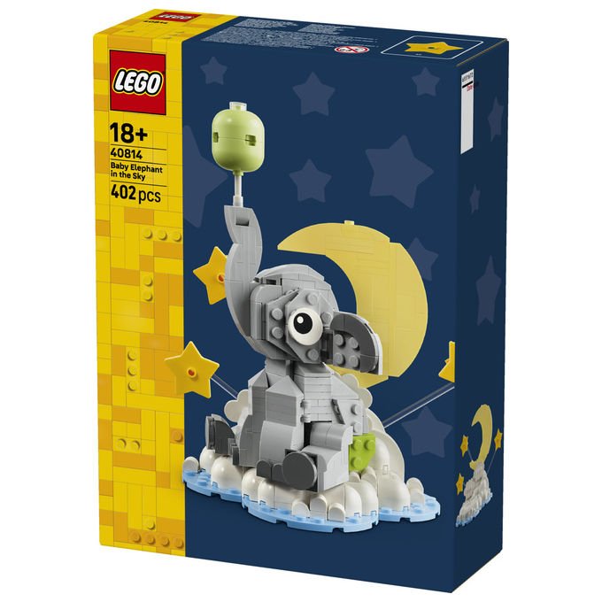 Lego 40814 Iconic Set da Costruzione Baby Elefantino tra le Stelle 402 pezzi Regalo Neogenitori colore Multicolore