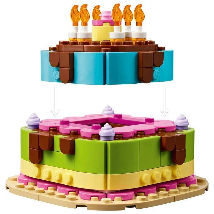 Lego 40815 Iconic Set da Costruzione Torta della Festa di Compleanno 219 Pezzi 7+ anni colore Multicolore