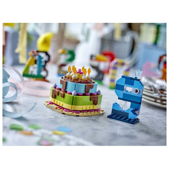 Lego 40815 Iconic Set da Costruzione Torta della Festa di Compleanno 219 Pezzi 7+ anni colore Multicolore