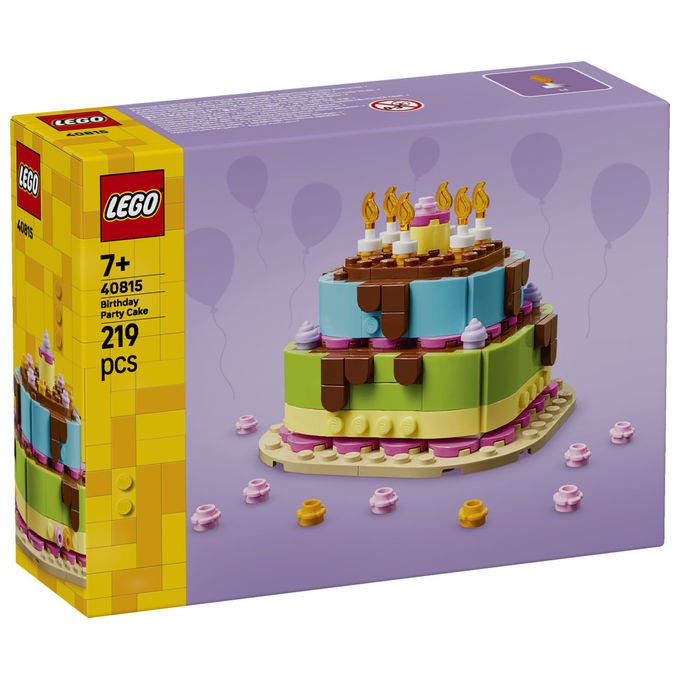 Lego 40815 Iconic Set da Costruzione Torta della Festa di Compleanno 219 Pezzi 7+ anni colore Multicolore