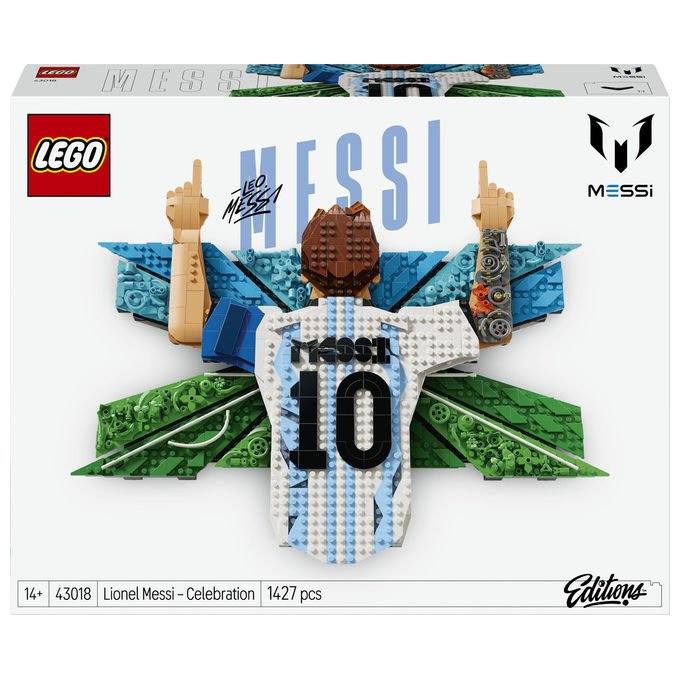 Lego 43018 Editions Set da Costruzione Wall Art 3D Lionel Messi Celebrazione 1427 Pezzi 14+ colore Multicolore