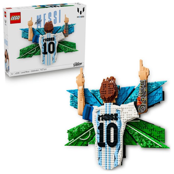 Lego 43018 Editions Set da Costruzione Wall Art 3D Lionel Messi Celebrazione 1427 Pezzi 14+ colore Multicolore